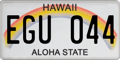 HI license plate EGU044