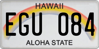 HI license plate EGU084