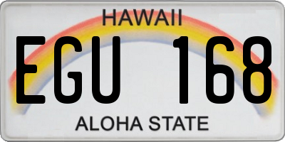 HI license plate EGU168