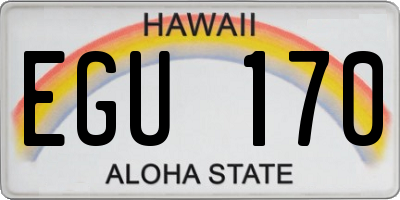 HI license plate EGU170