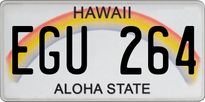 HI license plate EGU264
