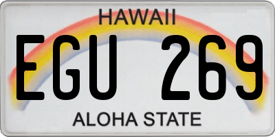 HI license plate EGU269