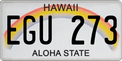 HI license plate EGU273
