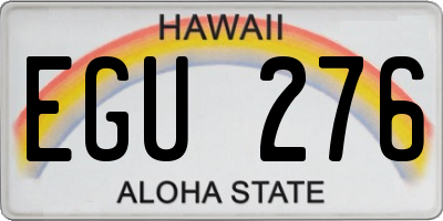 HI license plate EGU276