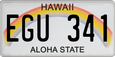 HI license plate EGU341