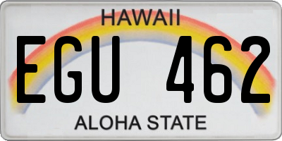 HI license plate EGU462