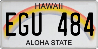 HI license plate EGU484