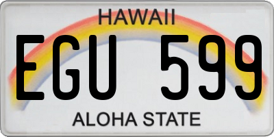 HI license plate EGU599