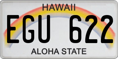 HI license plate EGU622