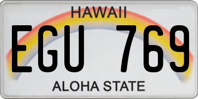 HI license plate EGU769