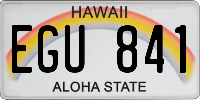 HI license plate EGU841