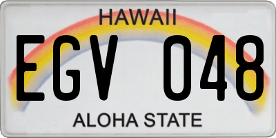 HI license plate EGV048