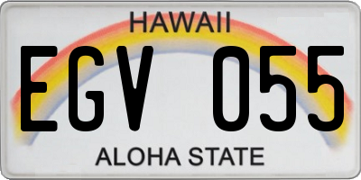 HI license plate EGV055