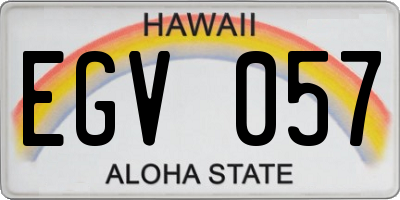 HI license plate EGV057