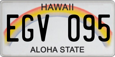 HI license plate EGV095