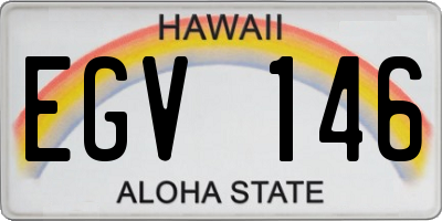 HI license plate EGV146