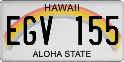 HI license plate EGV155