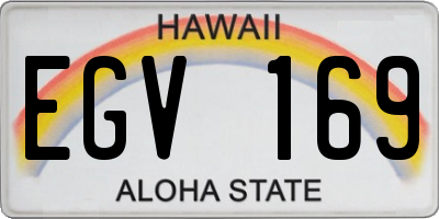HI license plate EGV169