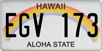 HI license plate EGV173