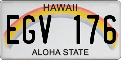 HI license plate EGV176