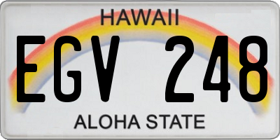 HI license plate EGV248