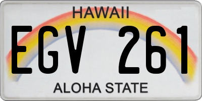 HI license plate EGV261