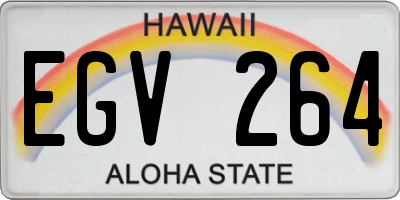 HI license plate EGV264