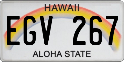 HI license plate EGV267