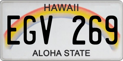 HI license plate EGV269