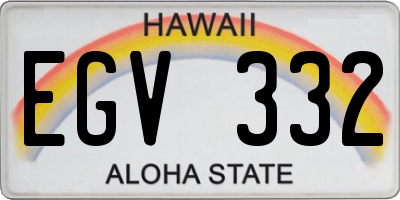HI license plate EGV332