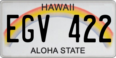 HI license plate EGV422
