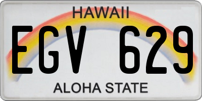 HI license plate EGV629
