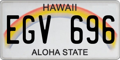 HI license plate EGV696