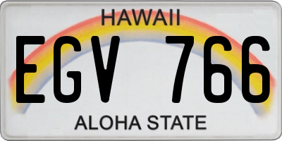 HI license plate EGV766