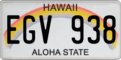 HI license plate EGV938