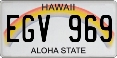 HI license plate EGV969