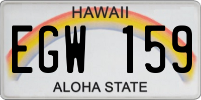 HI license plate EGW159