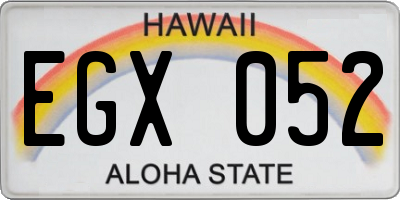 HI license plate EGX052