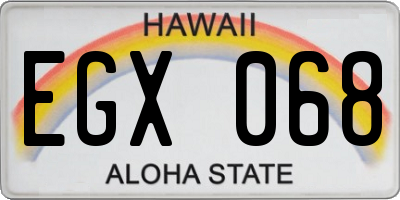 HI license plate EGX068