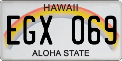 HI license plate EGX069