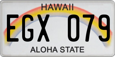 HI license plate EGX079