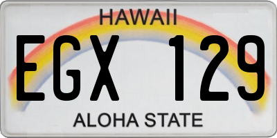 HI license plate EGX129