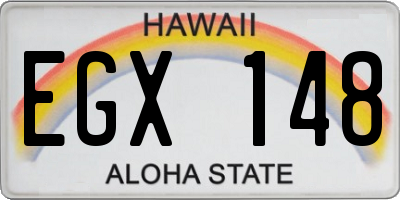 HI license plate EGX148