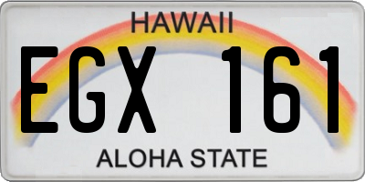 HI license plate EGX161