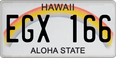 HI license plate EGX166