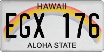 HI license plate EGX176