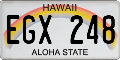 HI license plate EGX248