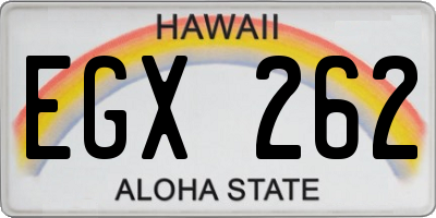 HI license plate EGX262