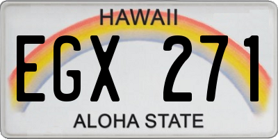 HI license plate EGX271