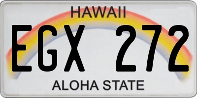 HI license plate EGX272
